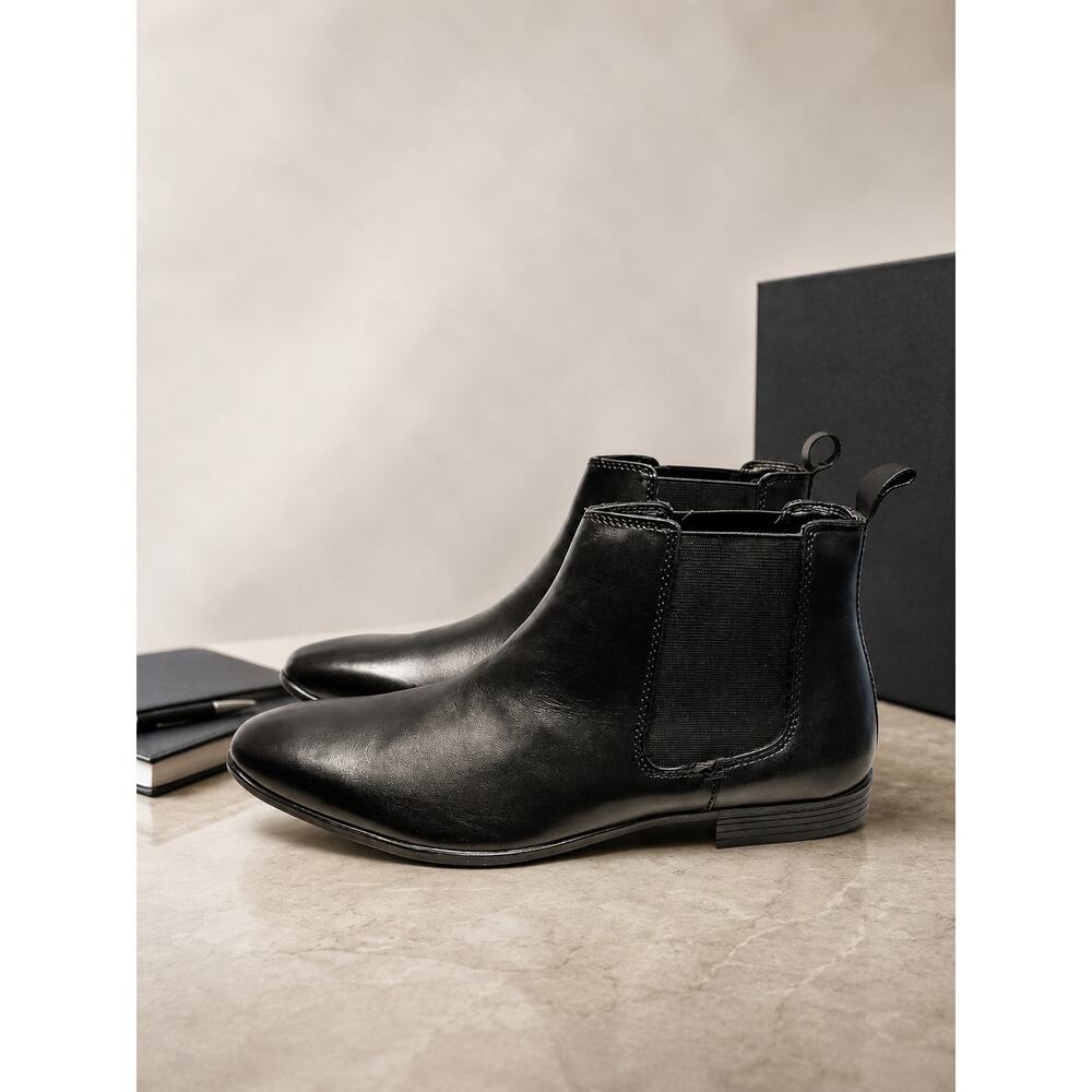 KURT GEIGER London Sloane Black Leather Chelsea Boots Men’s Size 41 US 8